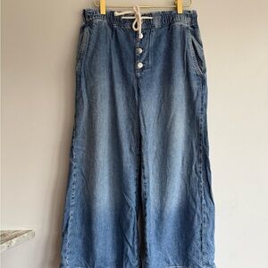 Anthropologie by Pilcro Denim Wide-Leg Jeans in Blue